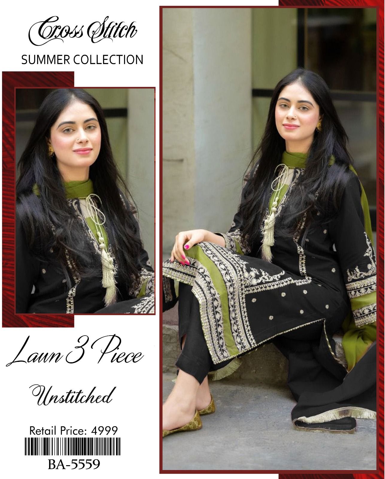 3 PIECE EMBROIDERER LAWN EID COLLECTION