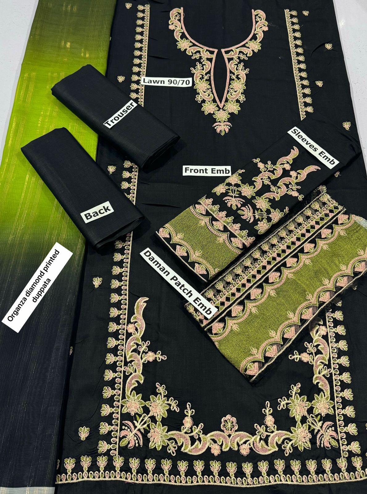 3 PIECE EMBROIDERER LAWN EID COLLECTION