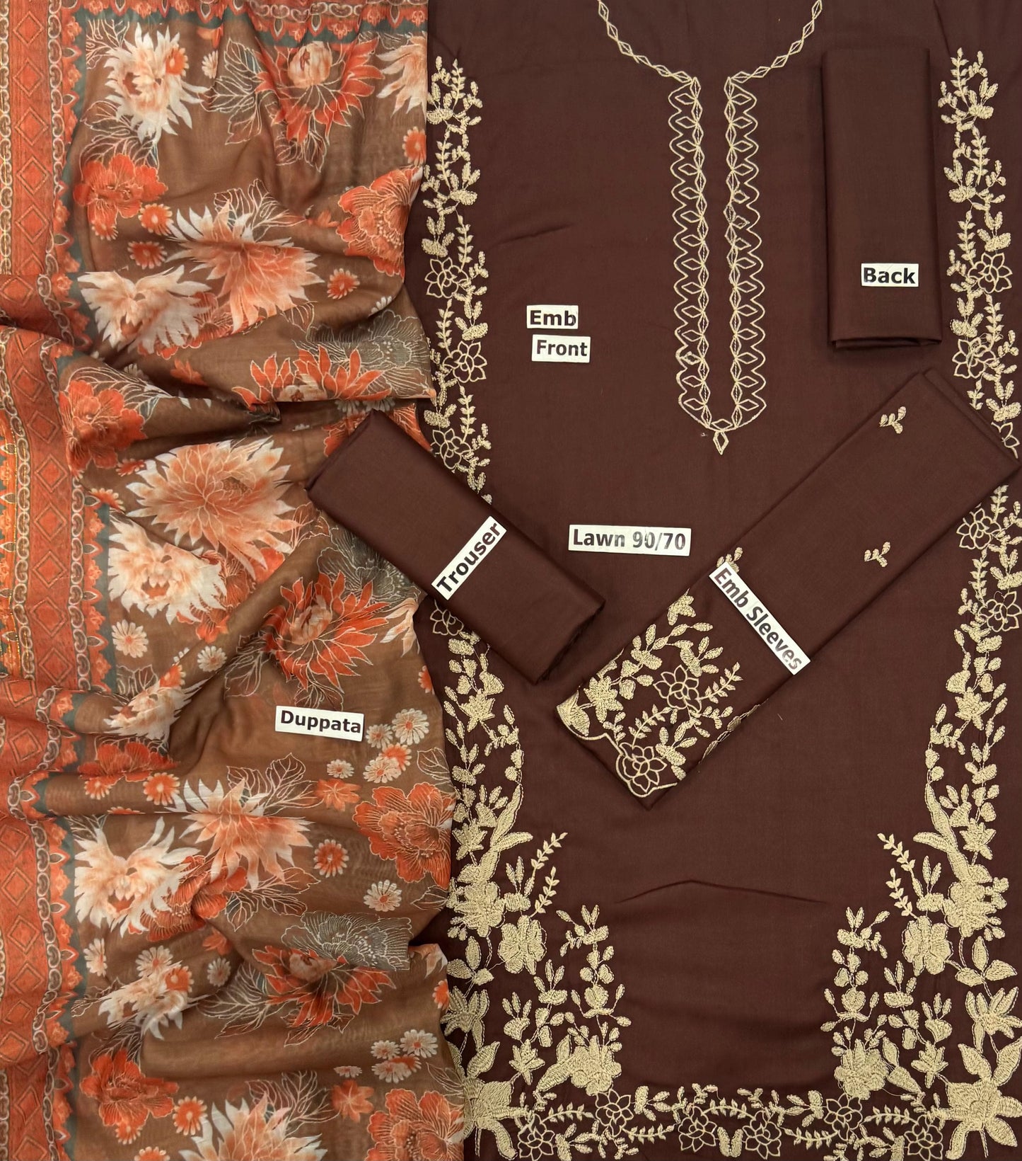 3 PIECE EMBROIDERER LAWN EID COLLECTION