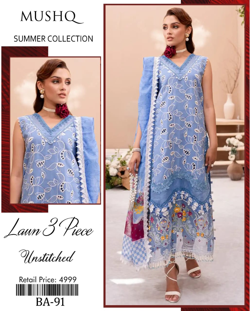 3 PIECE EMBROIDERER LAWN EID COLLECTION