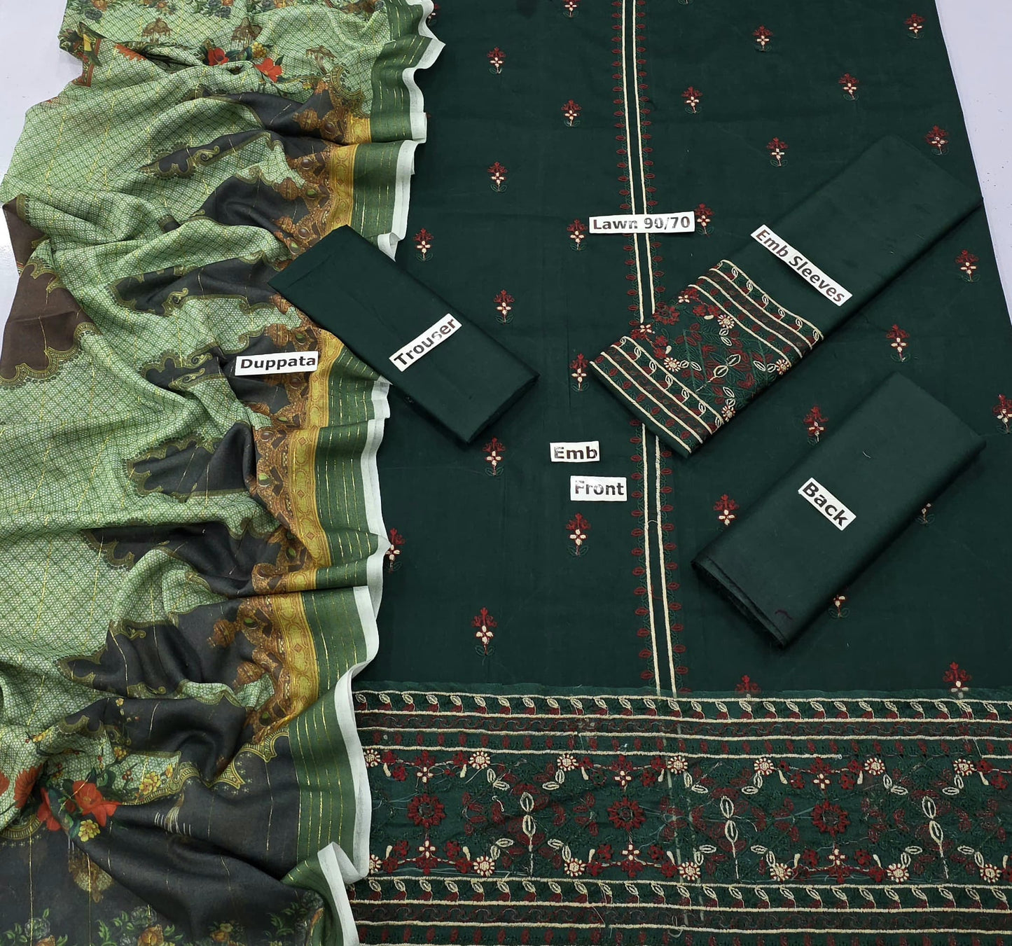 3 PIECE EMBROIDERER LAWN EID COLLECTION