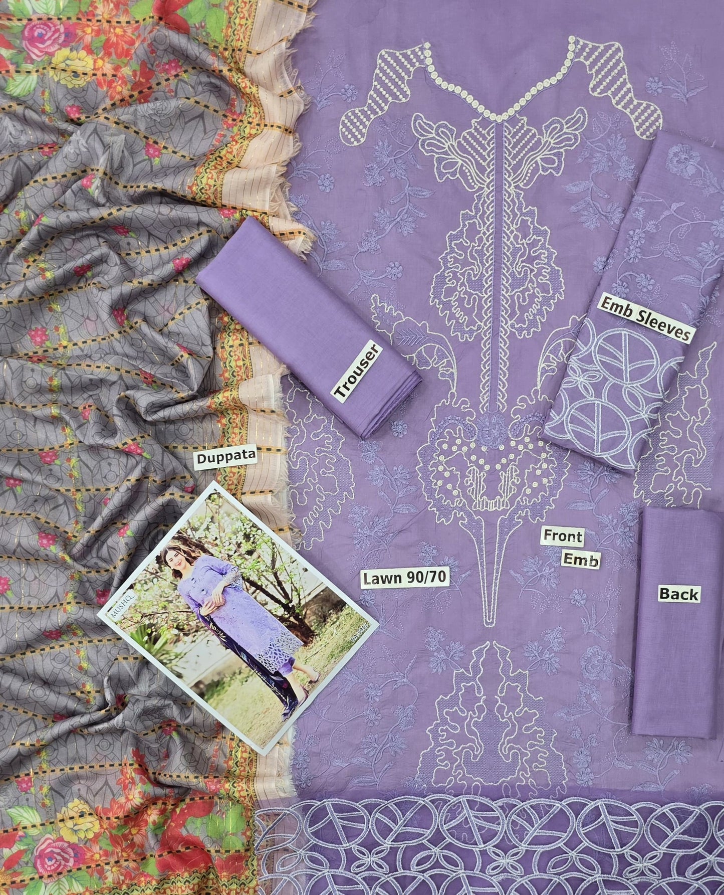 3 PIECE EMBROIDERER LAWN EID COLLECTION